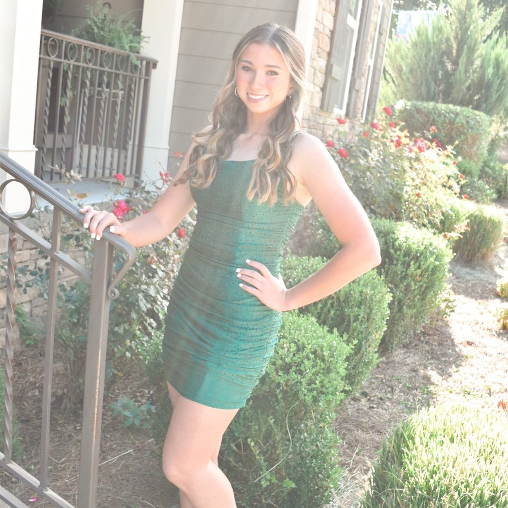 Emerald green homecoming dress